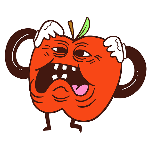 Apple Distraught sticker