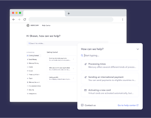 Mercury Help Center
