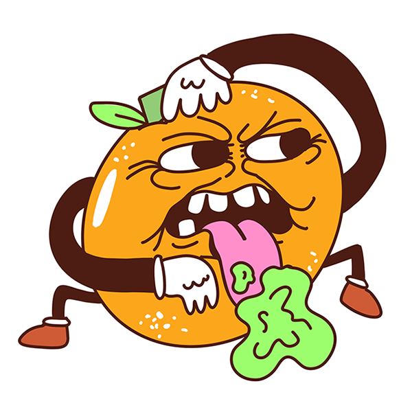 Orange Barf sticker